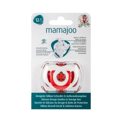 Mamajoo Orthodontic Design Soother Ladybug & Red with Storage Box / 12+ Months - Thumbnail