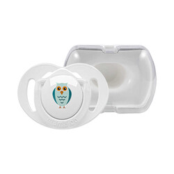 Mamajoo Orthodontic Design Soother Owl & White with Storage Box / 0+ Months - Thumbnail