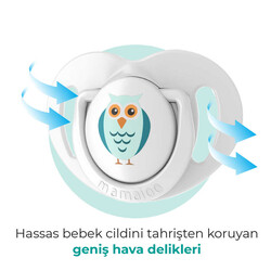 Mamajoo Orthodontic Design Soother Owl & White with Storage Box / 0+ Months - Thumbnail