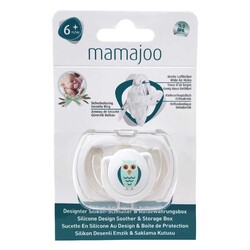 Mamajoo Orthodontic Design Soother Owl & White with Storage Box / 0+ Months - Thumbnail