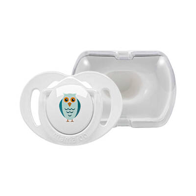 Mamajoo Orthodontic Design Soother Owl & White with Storage Box / 0+ Months