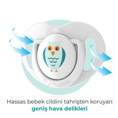 Mamajoo Orthodontic Design Soother Owl & White with Storage Box / 0+ Months