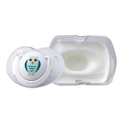 Mamajoo Orthodontic Design Soother Owl & White with Storage Box / 12+ Months