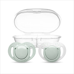  - Mamajoo Orthodontic Design Soother Powder Green with Sterilization&Storage Box 0+ months