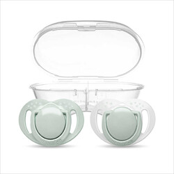 Mamajoo Orthodontic Design Soother Powder Green with Sterilization&Storage Box 0+ months - Thumbnail