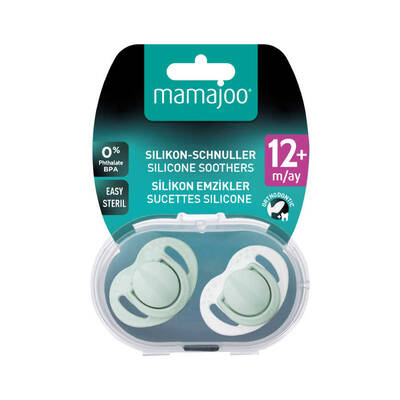 Mamajoo Orthodontic Design Soother Powder Green with Sterilization&Storage Box 12+ months