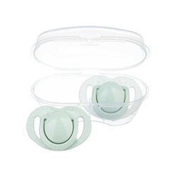 Mamajoo Orthodontic Design Soother Powder Green with Sterilization&Storage Box 12+ months - Thumbnail