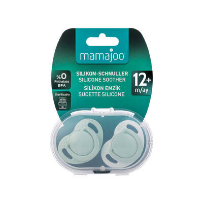 Mamajoo Orthodontic Design Soother Powder Green with Sterilization&Storage Box 12+ months