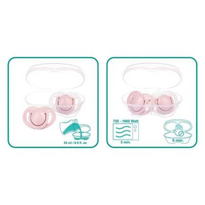 Mamajoo Orthodontic Design Soother Powder Pink with Sterilization&Storage Box 0+ months