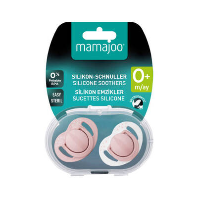 Mamajoo Orthodontic Design Soother Powder Pink with Sterilization&Storage Box 0+ months