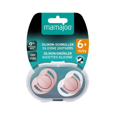 Mamajoo Orthodontic Design Soother Powder Pink with Sterilization&Storage Box 6+ months