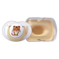 Mamajoo Orthodontic Design Soother Tiger & Ecru with Storage Box / 0+ Months - Thumbnail