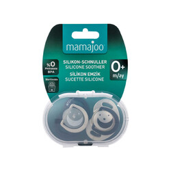 Mamajoo Orthodontic Design Soothers Black & Pearl with Sterilization & Storage Box / Night & Day 0+ months - Thumbnail