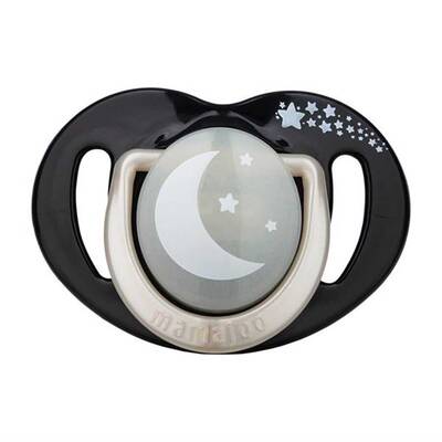 Mamajoo Orthodontic Design Soothers Black & Pearl with Sterilization & Storage Box / Night & Day 12+ months