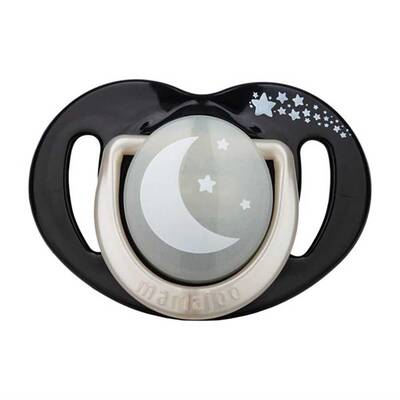 Mamajoo Orthodontic Design Soothers Black & Pearl with Sterilization & Storage Box / Night & Day 6+ months