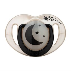 Mamajoo Orthodontic Design Soothers Pearl & Black with Sterilization & Storage Box / Night & Day 6+ months - Thumbnail