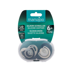 Mamajoo Orthodontic Design Soothers Pearl & Black with Sterilization & Storage Box / Night & Day 6+ months - Thumbnail