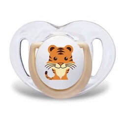 Mamajoo Orthodontic Design Twin Soothers (Ecru-Tiger) 0+ months - Thumbnail