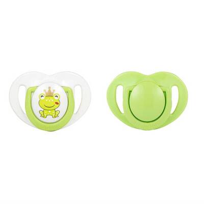 Mamajoo Orthodontic Design Twin Soothers (Green-Frog Prince) 0+ months