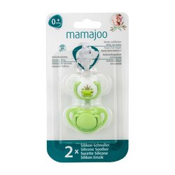 Mamajoo Orthodontic Design Twin Soothers (Green-Frog Prince) 0+ months - Thumbnail