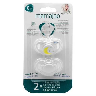 Mamajoo Orthodontic Design Twin Soothers (Night & Day) 0+ months