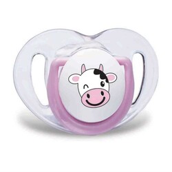 Mamajoo Orthodontic Design Twin Soothers (Pink-Cow) 0+ months - Thumbnail