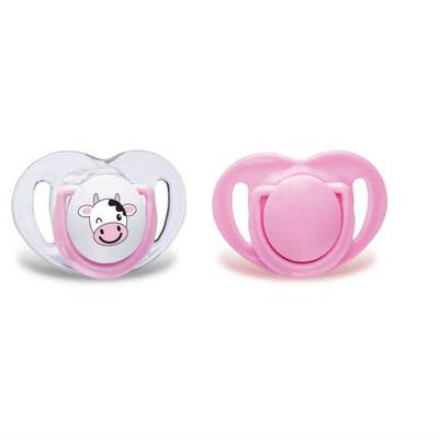  Mamajoo Orthodontic Design Twin Soothers (Pink-Cow) 12+ months