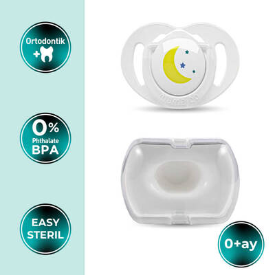 Mamajoo Orthodontic Soother Night & Day with Storage Box / 0+ Months