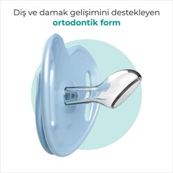 Mamajoo Ortodontik Emzik, 0+ Ay, Powder Blue, İkili | Geniş Hava Delikli, Saklama ve Sterilizasyon Kutulu - Thumbnail