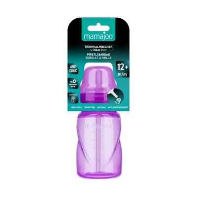 Mamajoo Akıtmaz Antikolik Pipetli Bardak 270 ml / Mor