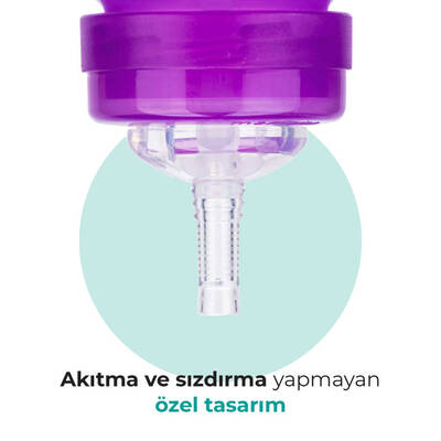 Mamajoo Akıtmaz Antikolik Pipetli Bardak 270 ml / Mor