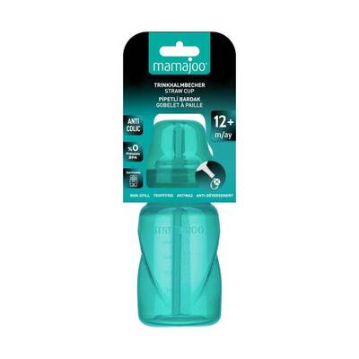 Mamajoo Akıtmaz Antikolik Pipetli Bardak 270 ml / Yeşil