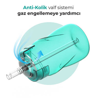 Mamajoo Akıtmaz Antikolik Pipetli Bardak 270 ml / Yeşil