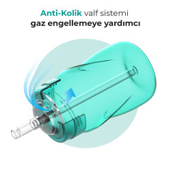 Mamajoo Akıtmaz Antikolik Pipetli Bardak 270 ml / Yeşil - Thumbnail