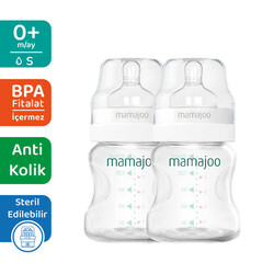 Mamajoo Silber Babyflaschen 150 ml Doppelpack - Thumbnail