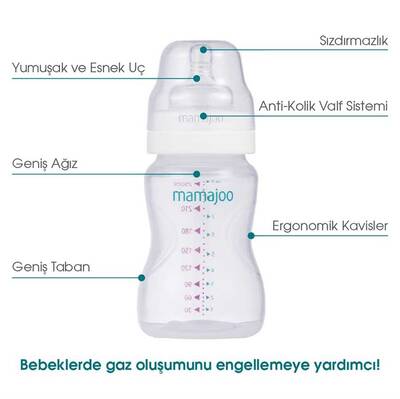 Mamajoo Silber Babyflaschen 150 ml Doppelpack