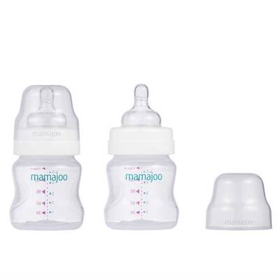 Mamajoo Silver Feeding Bottles 150ml Twin Pack