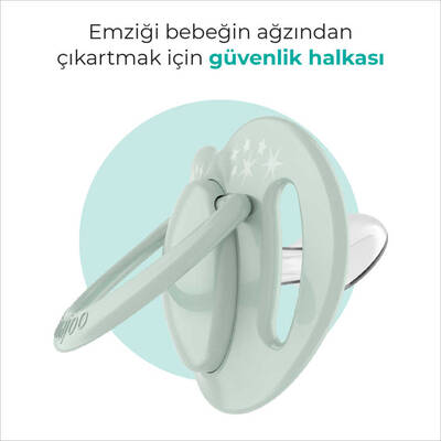 Mamajoo Sterilizasyon & Saklama Kutulu Powder Green Desenli İkili Ortodontik Emzik / 0 Ay+