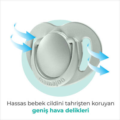 Mamajoo Sterilizasyon & Saklama Kutulu Powder Green Desenli İkili Ortodontik Emzik / 6 Ay+