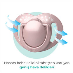 Mamajoo Sterilizasyon & Saklama Kutulu Powder Pink Desenli İkili Ortodontik Emzik / 0 Ay+ - Thumbnail