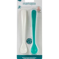 Mamajoo Twin Feeding Spoons Green & Storage Box - Thumbnail