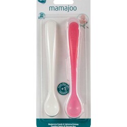 Mamajoo Twin Feeding Spoons Pink & Storage Box - Thumbnail