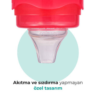 Mamajoo Yumuşak Uçlu Damlatmaz Eğitici Bardak 270ml / Pembe